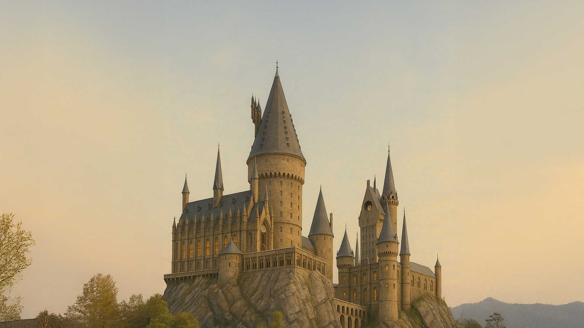 Castillo de fondo